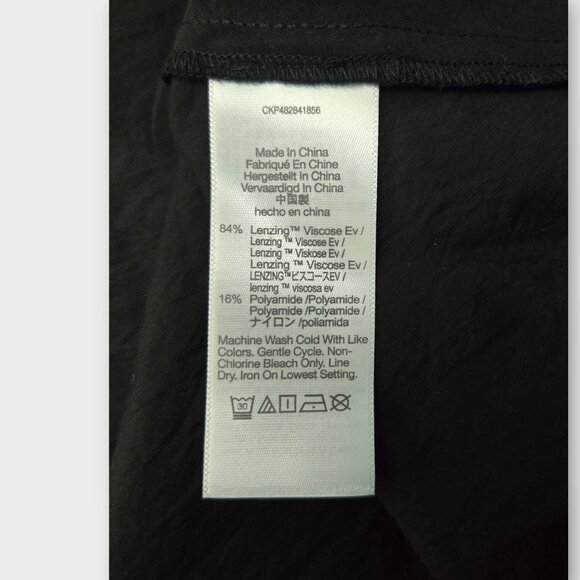 MADEWELL The Ariana Midi Dress Black NWT - Picture 7 of 8